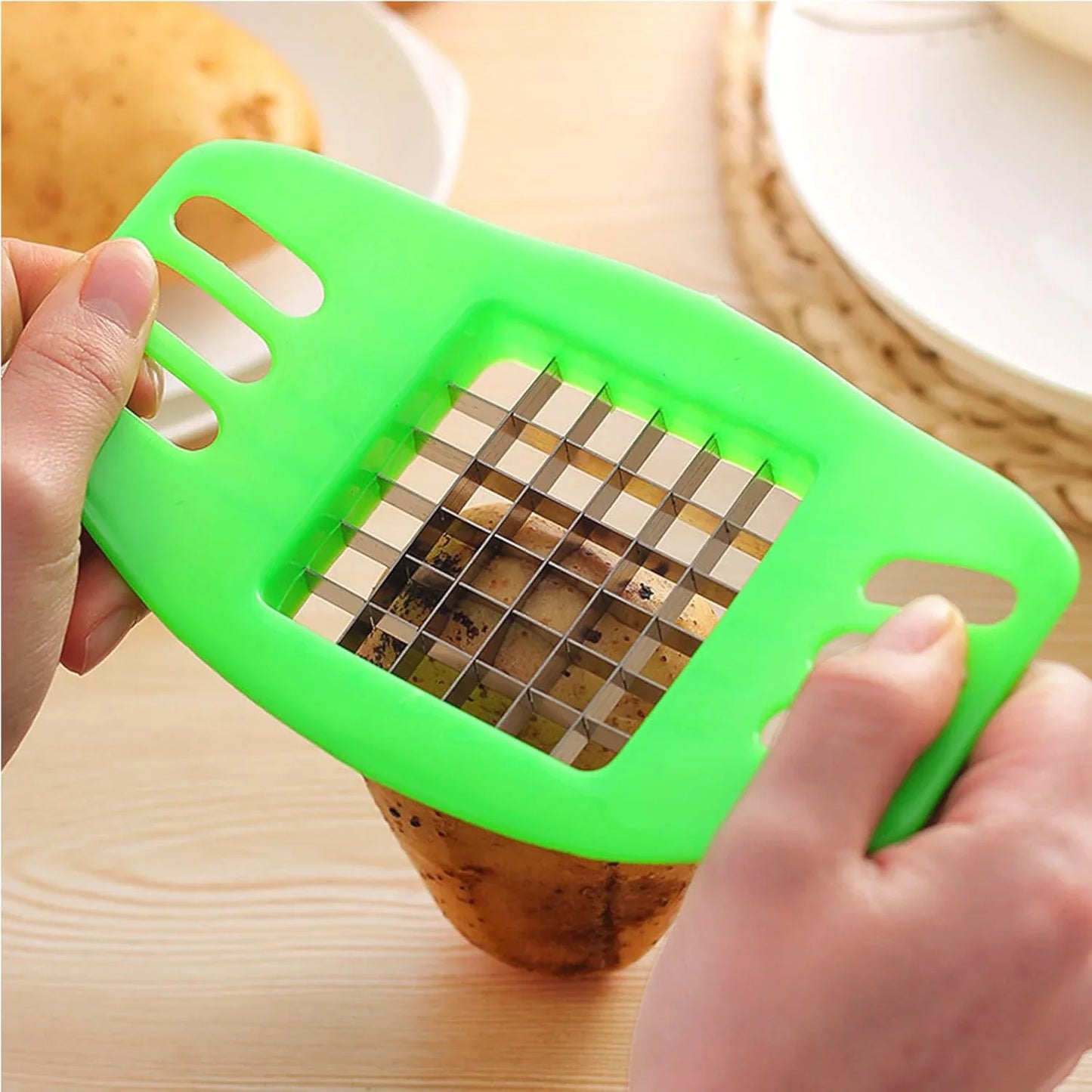 Potato Slicer French Fries Maker Vegetable Potato Slicer Cutter Chopper Chips Making Tool Potato Cutting Tool Kitchen Gadgets