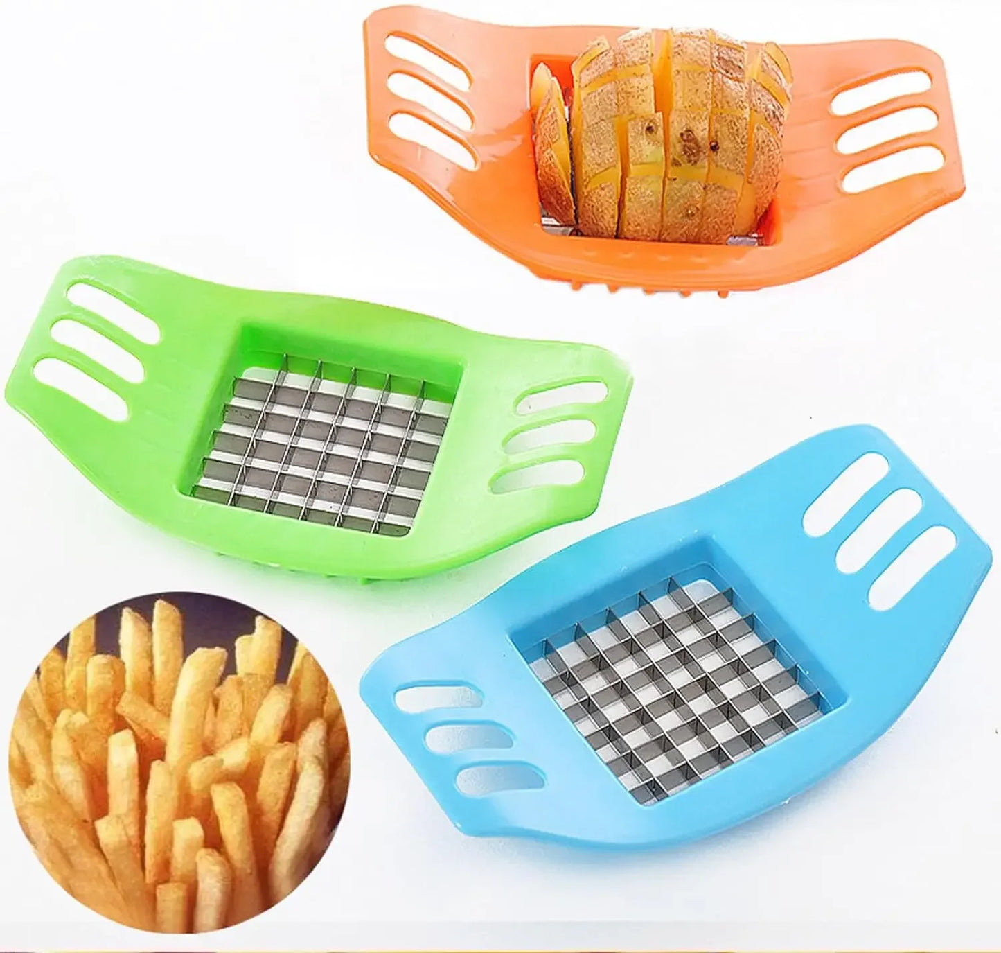 Potato Slicer French Fries Maker Vegetable Potato Slicer Cutter Chopper Chips Making Tool Potato Cutting Tool Kitchen Gadgets