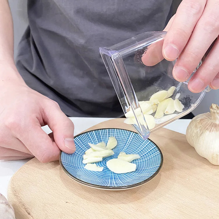 1PC Detachable Garlic Slicer Kitchen Tool ABS+Stainless Steel Garlic Peeler Kitchen Garlic Puree Remover Daily Use Chopper